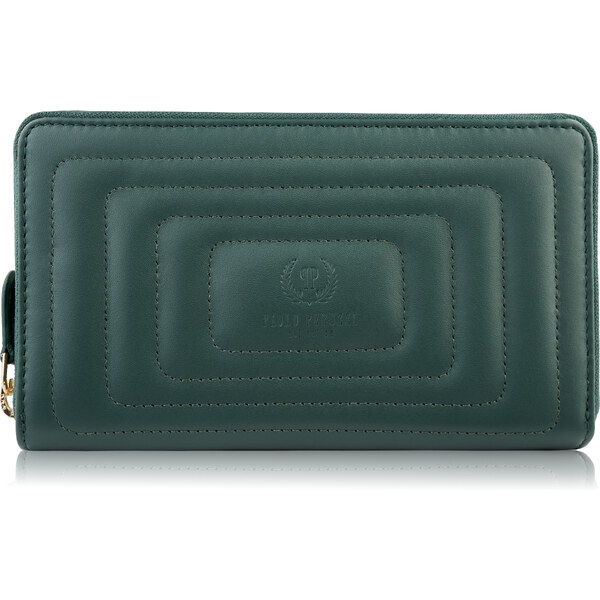 PAOLO PERUZZI Elegantná dámska kožená peňaženka AV-05-GR | zelená AV 47585899