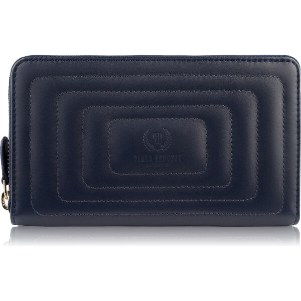 PAOLO PERUZZI Elegantná dámska kožená peňaženka AV-05-DB | tmavomodrá 47585901