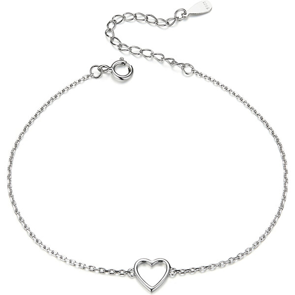 Ligot Strieborný náramok srdce 47599324