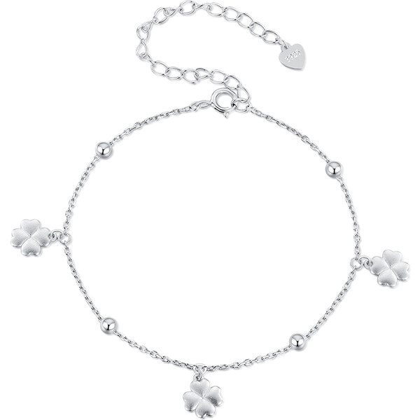 Ligot Strieborný náramok štvorlístky 47599343