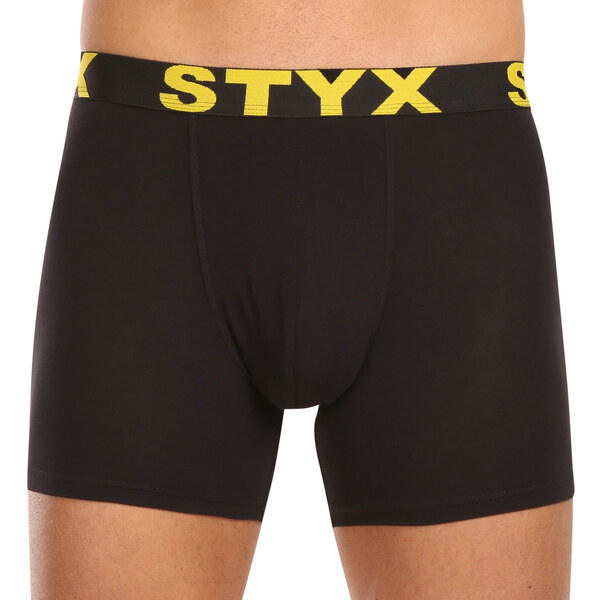 10PACK pánske boxerky Styx long športová guma čierne (10U9601) 47607951