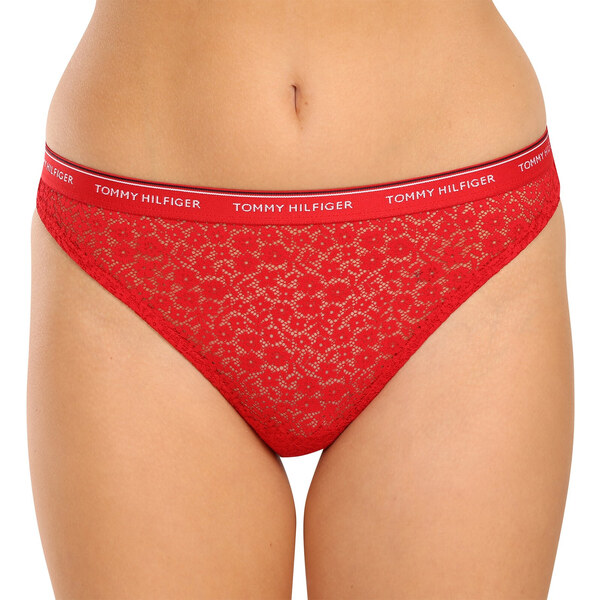 3PACK dámske tangá Tommy Hilfiger nadrozmer viacfarebná (UW0UW04896 47607948