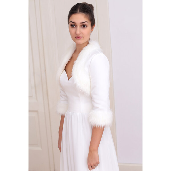 Glara Zimné bolerko k luxusným šatám 49330243