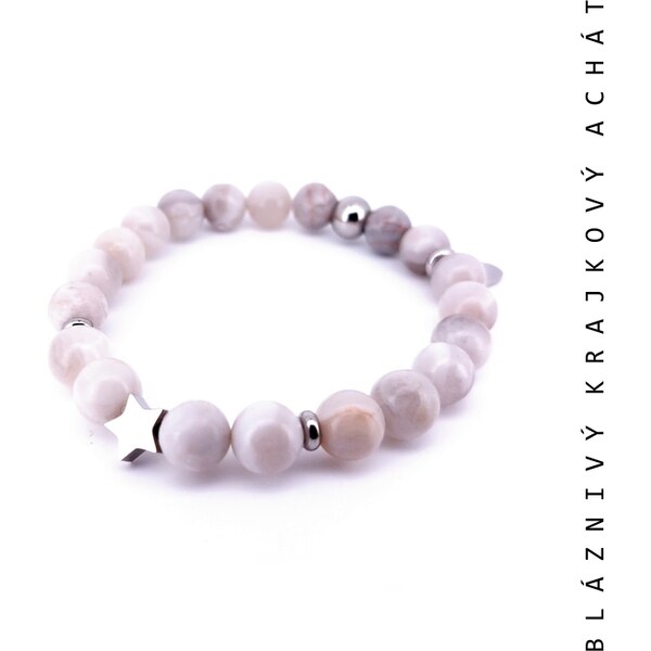 Taboo náramok Symbol s hviezdou, achát tbs806 47610513