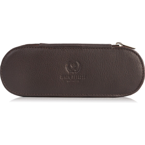 PAOLO PERUZZI Dámske kožené puzdro na okuliare T-82-BR | hnedá T-82-BR 47610538