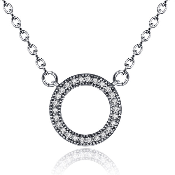 Ligot Strieborný náhrdelník kruh 47631413