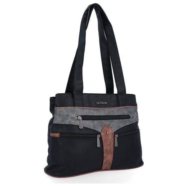 Dámská kabelka shopper bag Hernan čierna 8006-1 65176834