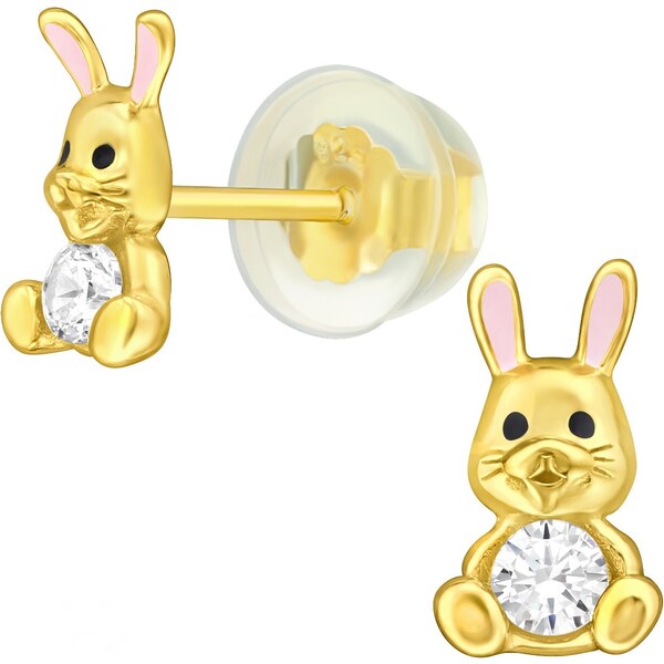 Olivie Strieborné náušnice ZLATÝ ZAJAČIK 8183 47617247