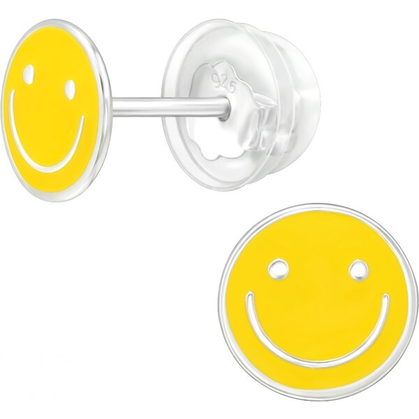 Olivie Strieborné náušnice SMAJLÍK 8179 47617243