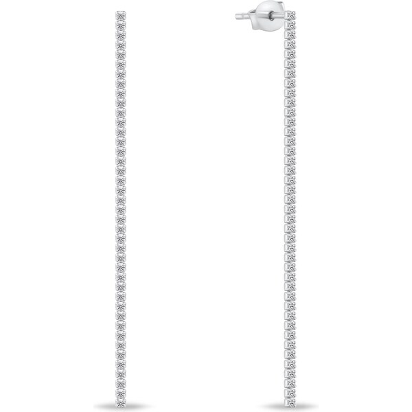 Brilio Silver Dlhé trblietavé strieborné náušnice EA994W 66595162