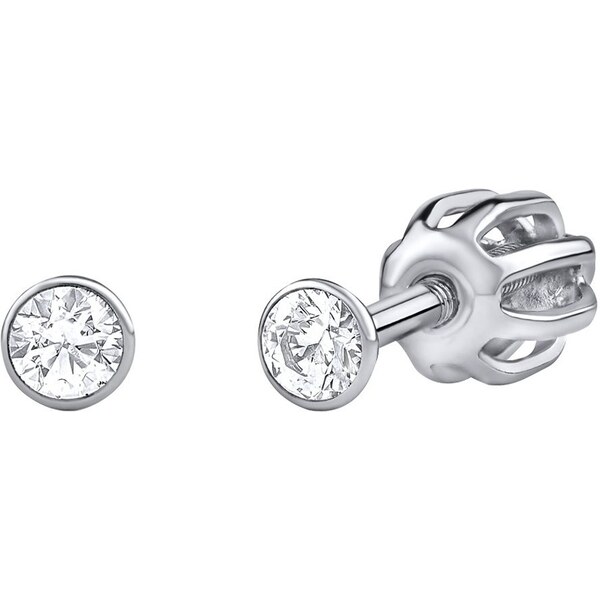 Silvego Strieborné náušnice kôstky so Swarovski Zirconia 2,5 mm 66583863