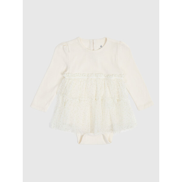 Krémové dievčenské body so sukničkou GAP 50676004