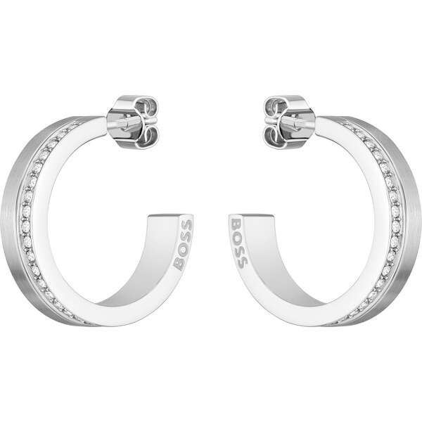 Hugo Boss Slušivé oceľové kruhové náušnice 1580526 66595260