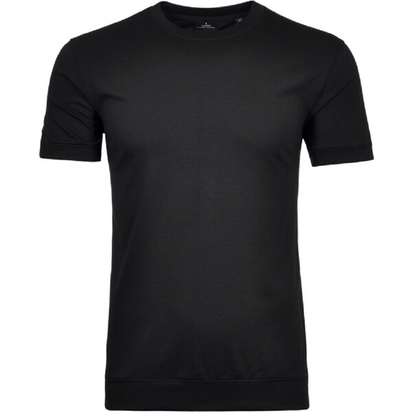 Pánske bavlnené čierne prémiové tričko s patentom RAGMAN 47634988