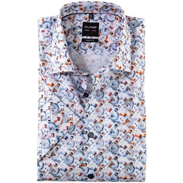 Pánska farebná košeľa krátky rukáv OLYMP body fit 47634966