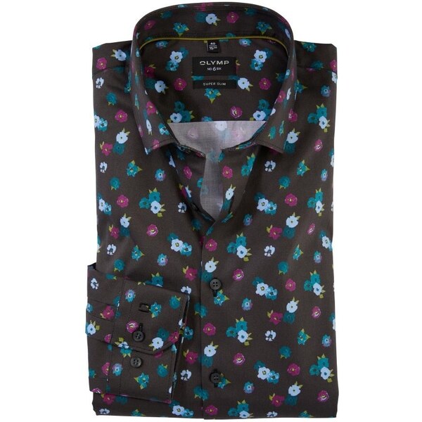Pánska kvietkovaná košeľa OLYMP super slim 47635055