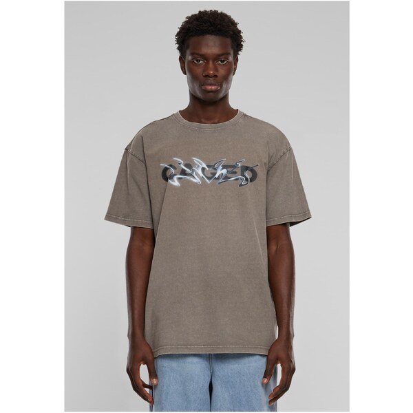 Mister Tee Mens T-Shirt Cagedchrome Acid Heavy Oversize Tee - Beige 50681044