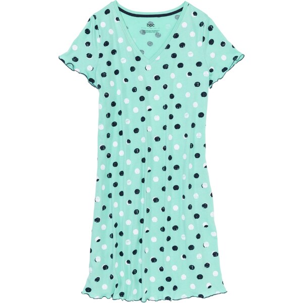 bonprix Nočná košeľa, krátka, z bio bavlny, farba zelená 44731660