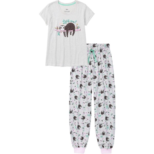 bonprix Pyžamo s krátkymi rukávmi, farba biela 44731852