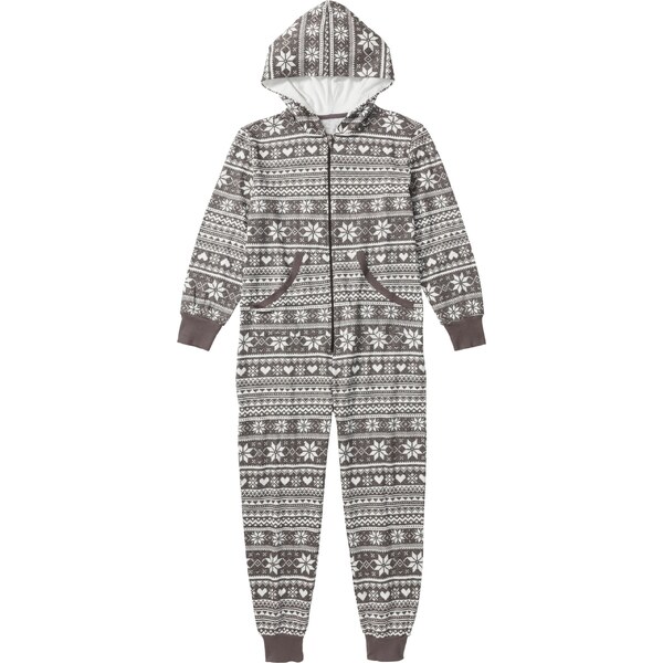 bonprix Pyžamový overal, farba šedá 44732684