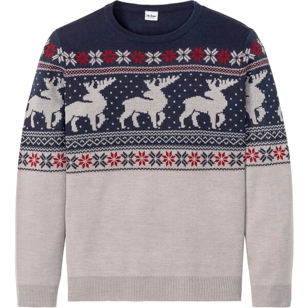 bonprix Nórsky pulóver, farba šedá 44732741