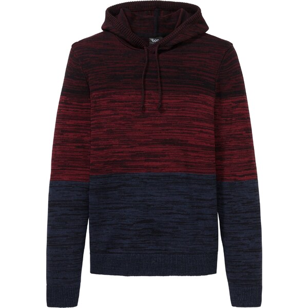 bonprix Pulóver s kapucňou, jemne pletený, z mäkkého bavlneného mixu, 45555429