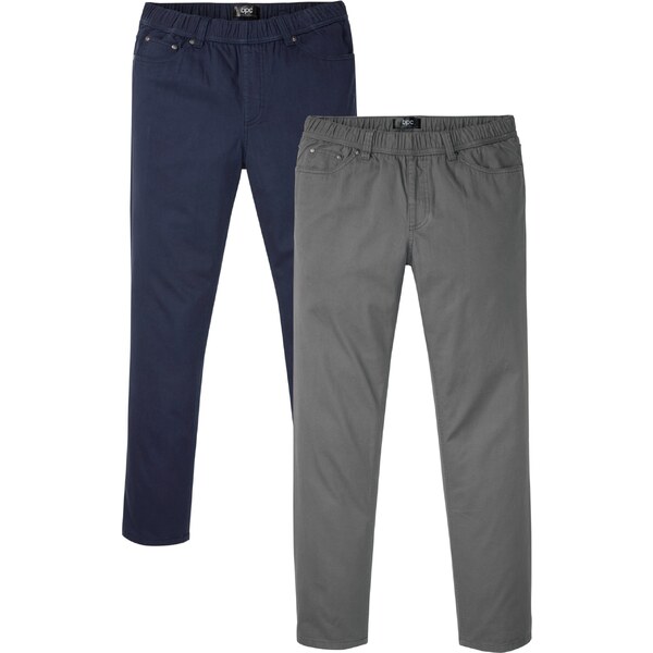 bonprix Nohavice bez zapínania, Regular Fit, rovné, s komfortným pásom 44734851