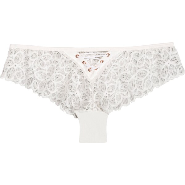 bonprix Brazílske nohavičky z jemnej čipky, farba biela 44790714