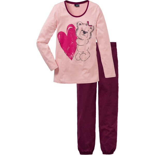 bonprix Pyžamo s bio bavlnou, farba fialová 44818042