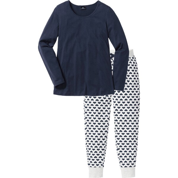 bonprix Pyžamo s bio bavlnou, farba modrá 45052023