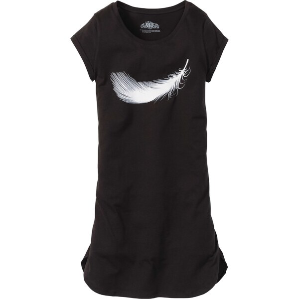 bonprix Nočná košeľa, krátka, z čistej bio bavlny, farba čierna 44741973