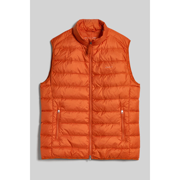 VESTA GANT LIGHT DOWN VEST PUMPKIN ORANGE 47679026
