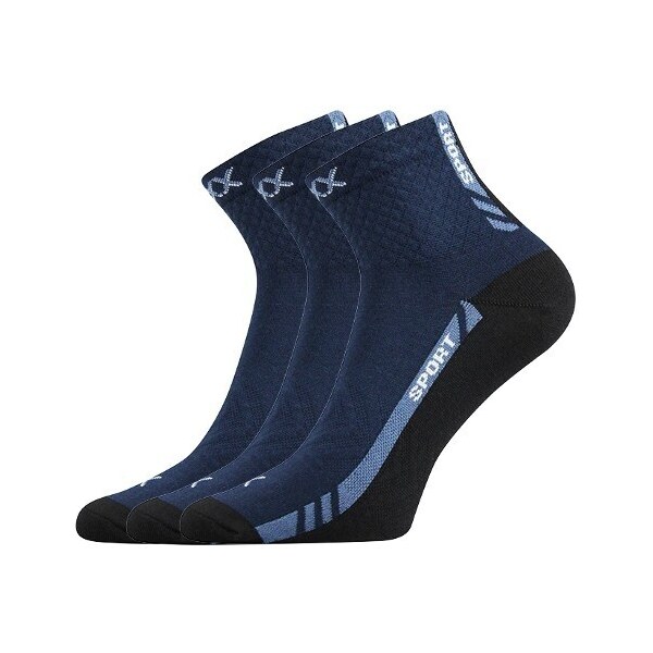 PIUS slabé športové ponožky VoXX Tm. modrá 39-42 3 páry 52601233