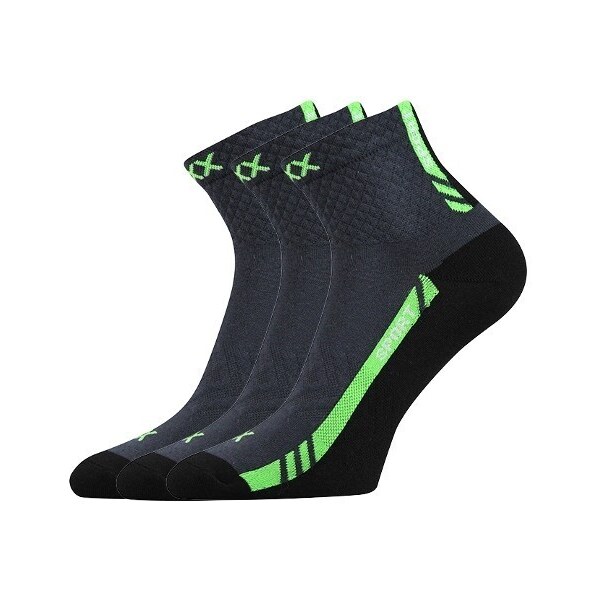 PIUS slabé športové ponožky VoXX Tm. sivá 39-42 3 páry 52601234
