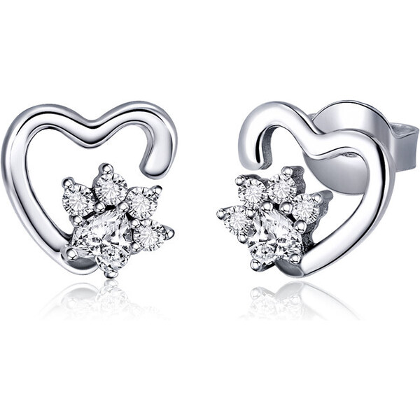 Ligot Strieborné náušnice labky 47739533