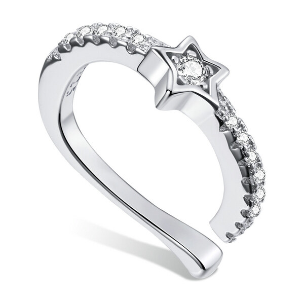 Ligot Strieborná záušnica hviezda 1ks 47739497