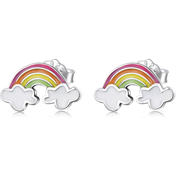 Ligot Strieborné náušnice dúhový oblak 47739511