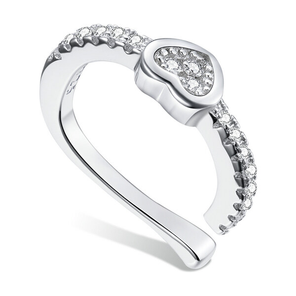 Ligot Strieborná záušnica srdce 1ks 47739502