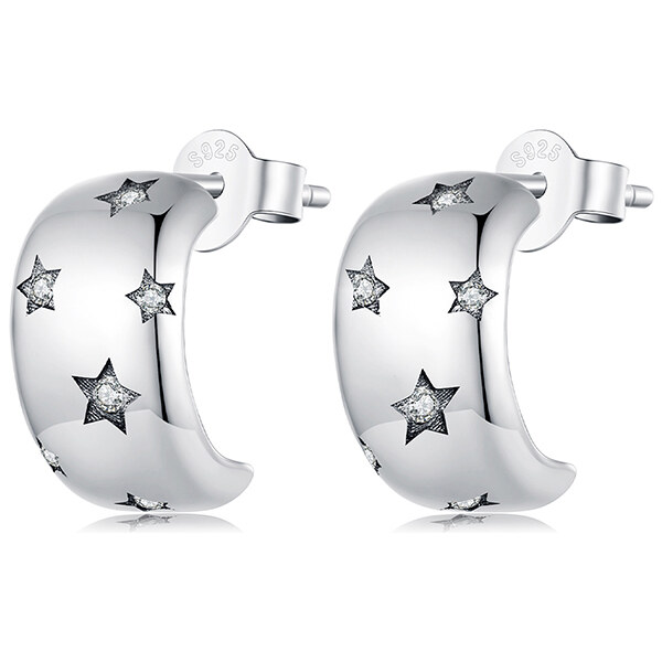 Ligot Strieborné náušnice hviezdy 47739584