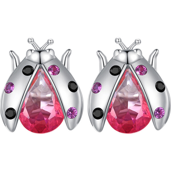 Ligot Strieborné náušnice lienky 47739614