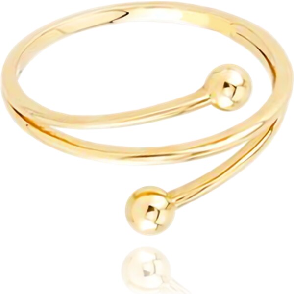 OLIVIE Zlatý prsteň s guličkami Au 585/1000 60964940