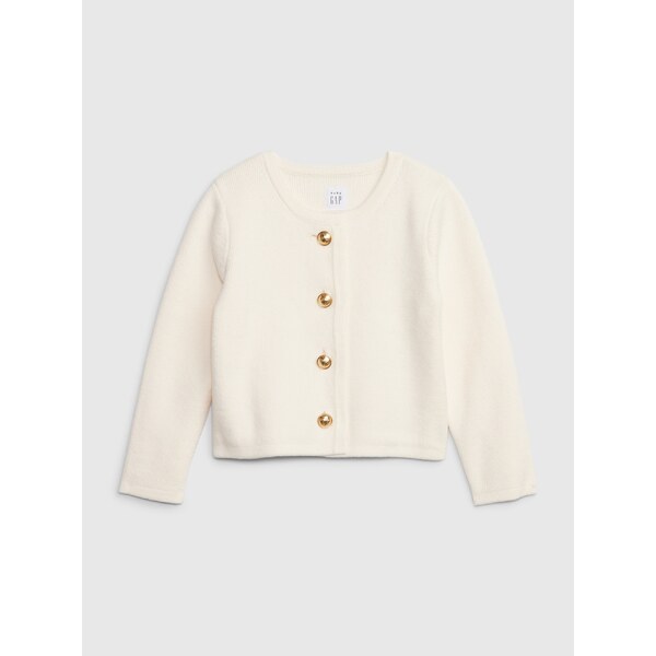 Krémový dievčenský kardigán s gombíkmi GAP 50602102