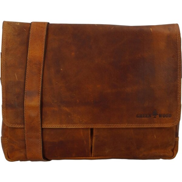 Green Wood Luxusní pánská kožená taška Entonio camel 66467988