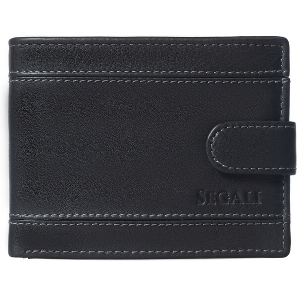 SEGALI Pánska kožená peňaženka 61285 black 66594163
