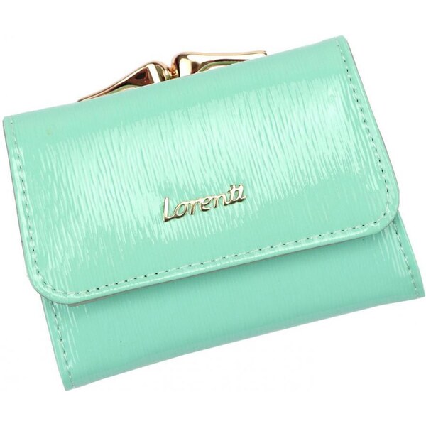 Kožená mätovo zelená malá dámska peňaženka RFID v krabičke Lorenti 47852395