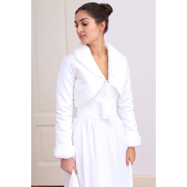 Glara Romantické bolerko v luxusnom vzhľade 49330249