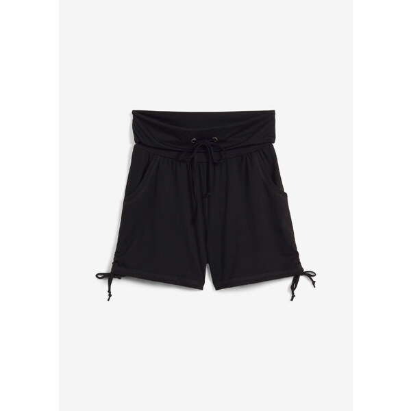 bonprix Šortky s nariasením, farba čierna 44740976