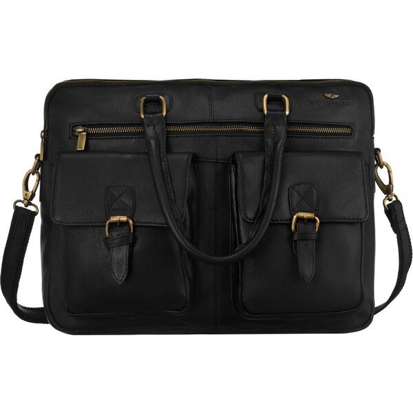 Peterson čierna pánska kožená taška [DH] PTN LAP-15602-NDM 47888711