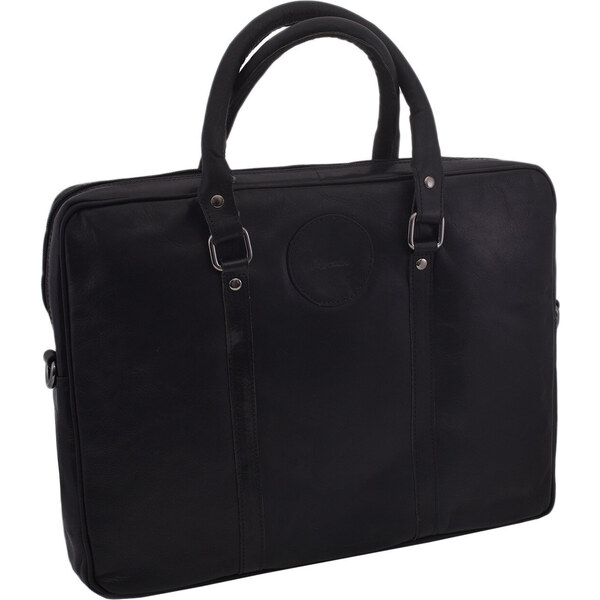 Kožená aktovka MERCUCIO čierna 370112 47885712