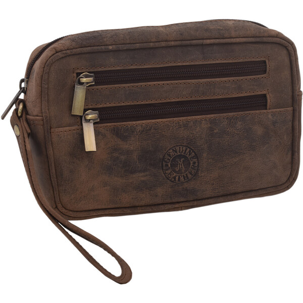 Mercucio Kožená etue taška tmavý tan 250110 47885714